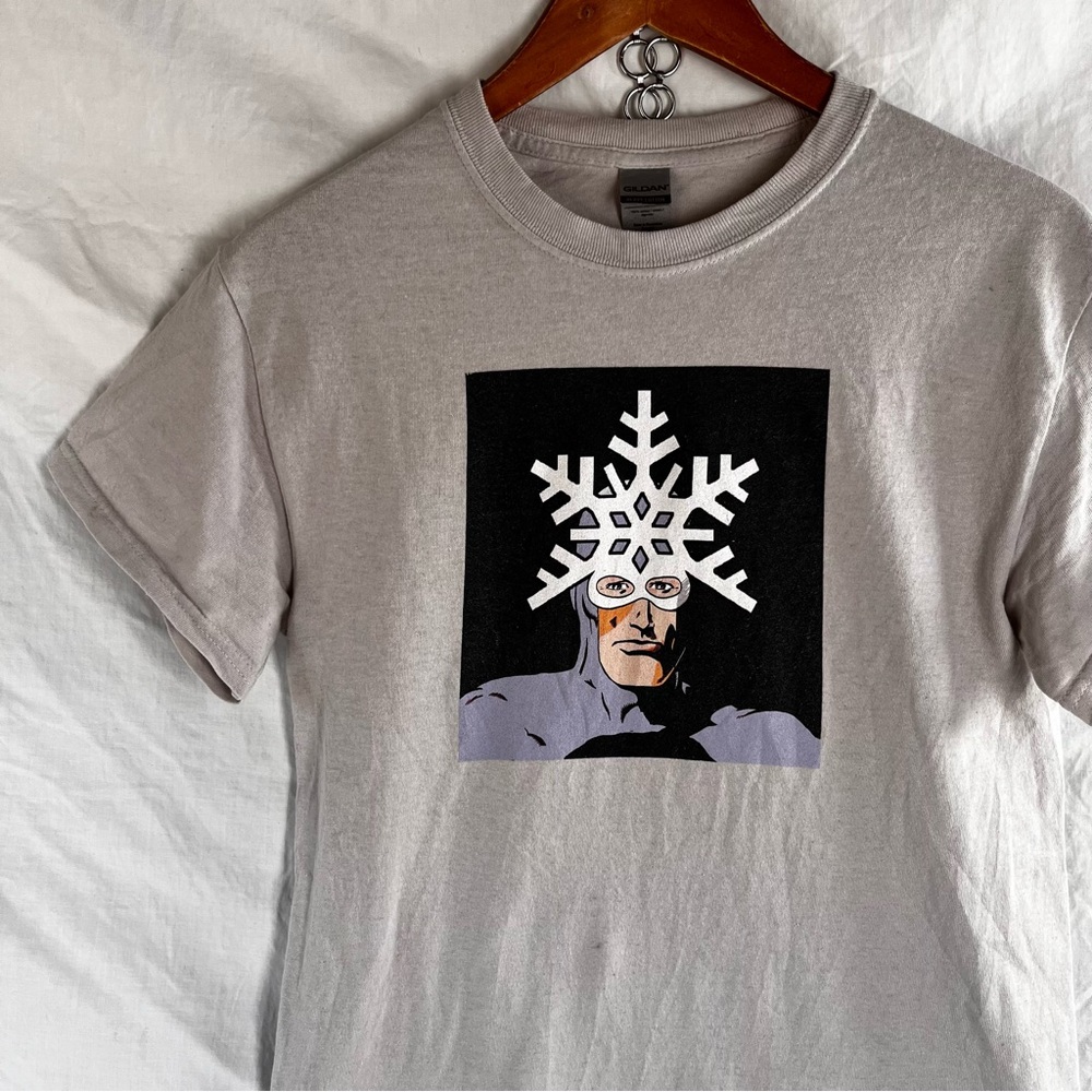 Captain Snowflake Combat Skier Montana Independent Underground Zine Cult Hero T - Picture 3 of 12